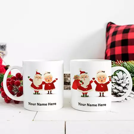 Mr & Mrs Claus Custom Mug - Set of 2 buy at ThingsEngraved Canada