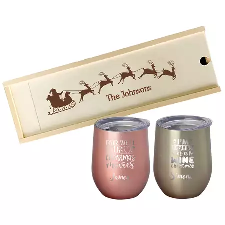 Custom Christmas Gift Set with Tumblers buy at ThingsEngraved Canada