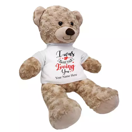 Made for Loving You Teddy Bear with Custom Name buy at ThingsEngraved Canada