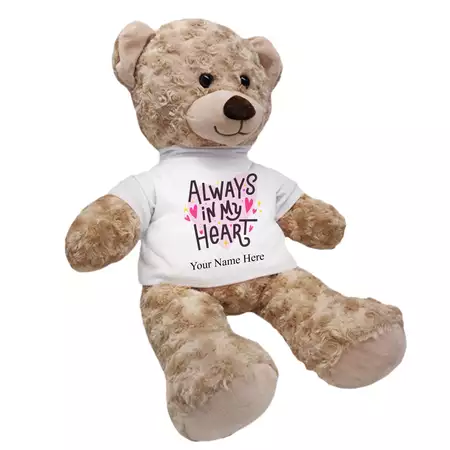 Always in My Heart Teddy Bear with Custom Name
