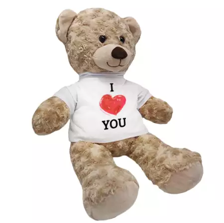 I Love You Teddy Bear with Custom Name