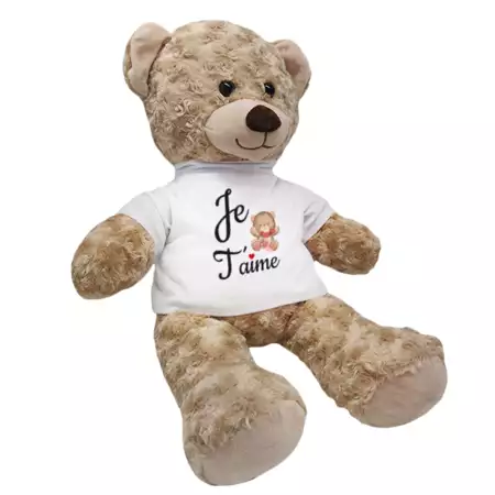 Je T'aime Teddy Bear with Custom Name