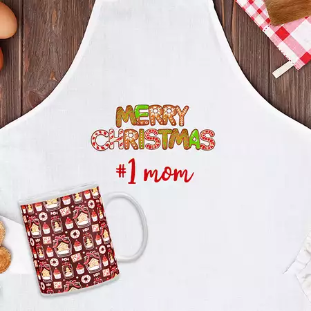 Gingerbread Apron and Mug Set