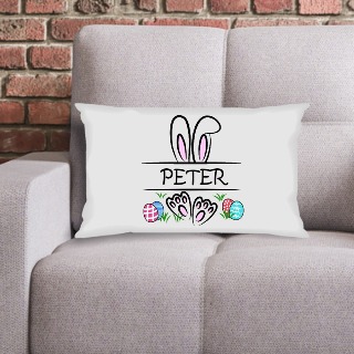 Custom Name Easter Rectangular Cushion Cover