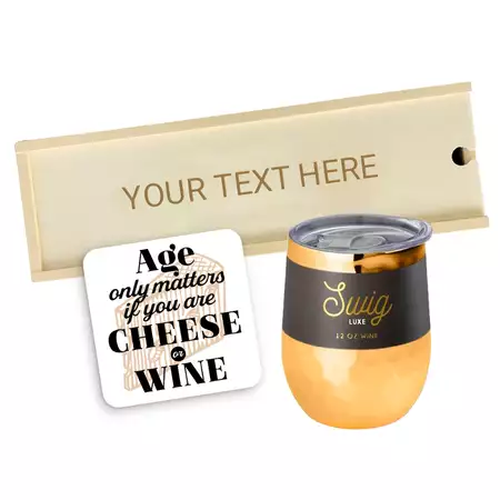 Customizable Birthday Gift Set "Age Only Matters"