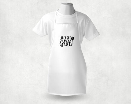 Licensed To Grill White Adult Apron