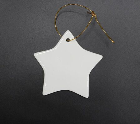 Personalized Ceramic Ornament  - Star Shaped