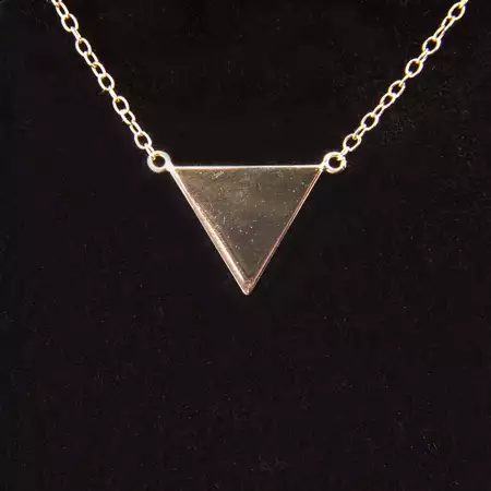 Rose Gold Plated Triangle Necklace