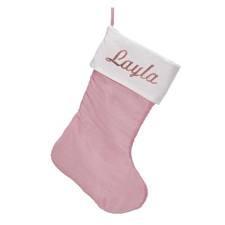 Personalized Christmas Stockings - Pink Traditional