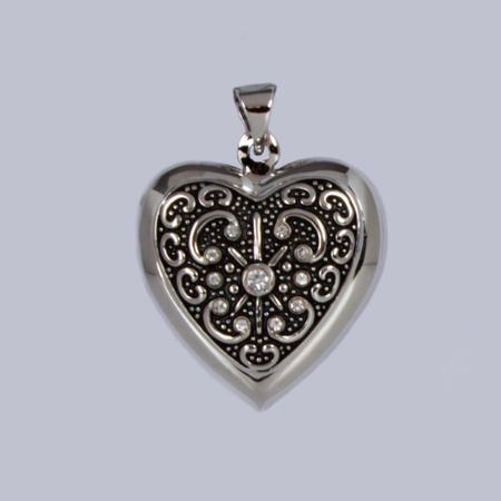 Antique Stainless Steel Heart Locket