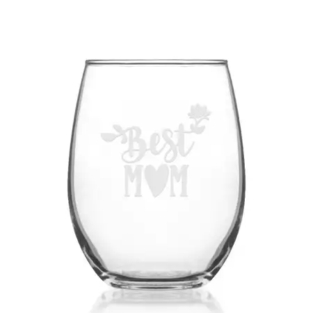Stemless Wine Glass 15oz with Custom Engraving