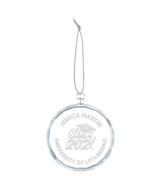 Custom Engraved Class of 2021 Round Ornament buy at ThingsEngraved Canada