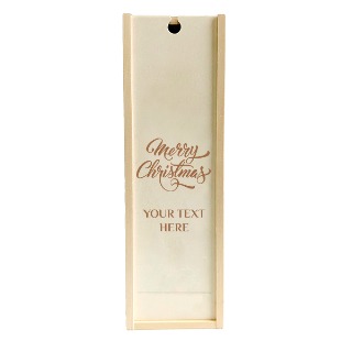 Custom Engraved Merry Christmas Wooden Wine Box