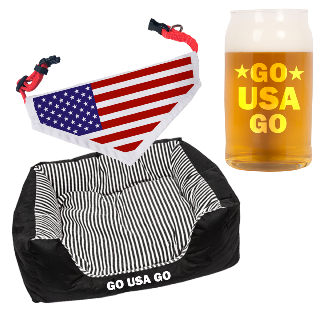 Go USA Go Pet Pack with Beer Glass buy at ThingsEngraved Canada