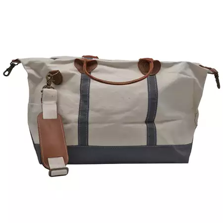 Canvas Weekender Bag with Custom Embroidery