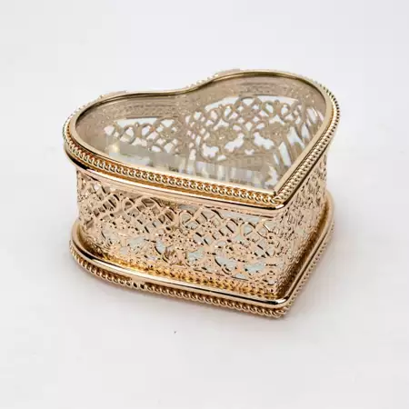 Heart Shape Jewelry Box with Custom Engraving