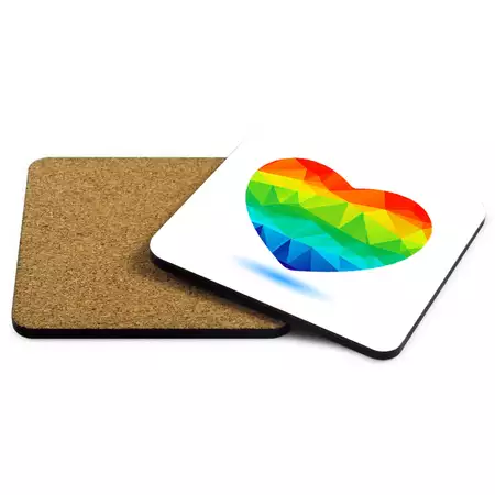 Pride Collection Set of 4 Coasters for a Gay Couple