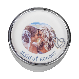 Maid of Honour Photo Trinket Box with Custom Engraving buy at ThingsEngraved Canada