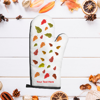 Falling Leaves Thanksgiving Oven Mit buy at ThingsEngraved Canada