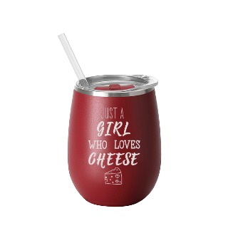 Swig Personalized14oz Wine Cup Matte Crimson Finish buy at ThingsEngraved Canada
