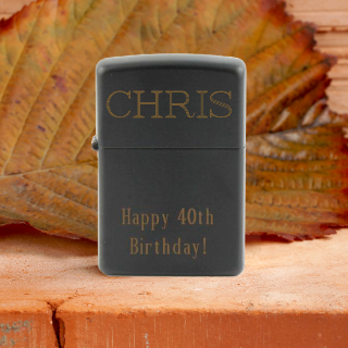 Personalized ZIPPO - All Black Matte Lighter buy at ThingsEngraved Canada