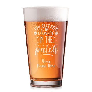 Cutest Clover Beer Glass buy at ThingsEngraved Canada