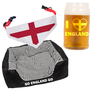 Go England Go Pet Pack with Beer Glass buy at ThingsEngraved Canada