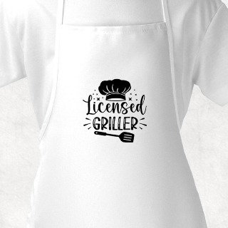 Licensed Griller White Adult Apron buy at ThingsEngraved Canada