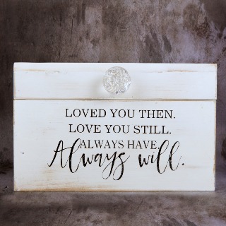 Personalized Loved You Then & Now Wooden Box buy at ThingsEngraved Canada