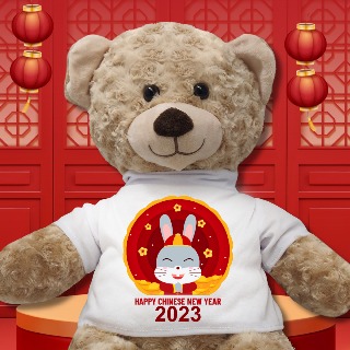 Happy New Chinese Year Of Rabbit Teddy Bear 2023 buy at ThingsEngraved Canada