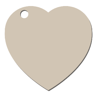 Custom Double Sided MDF Keychain - Heart