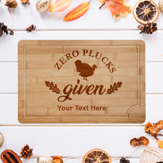 Zero Plucks Given Bamboo Cutting Board - Large buy at ThingsEngraved Canada