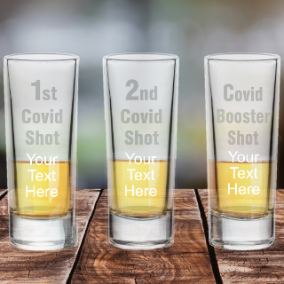 Covid Shot Glass - Set of 3 buy at ThingsEngraved Canada