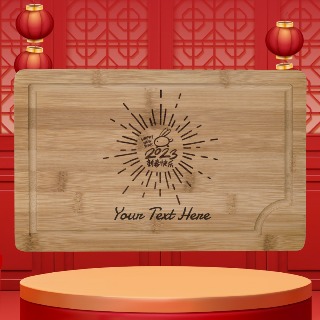 Custom Engraved Cutting Board (small) - Year of Rabbit 2 buy at ThingsEngraved Canada