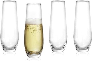 Personalized Stemless Champagne Flute Set of 4 buy at ThingsEngraved Canada