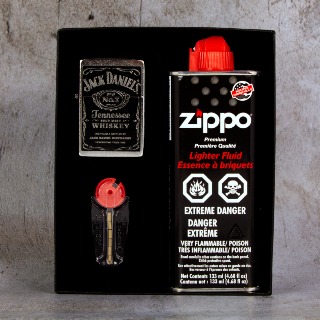 Jack Daniels Label Zippo Set in Gift Box.
