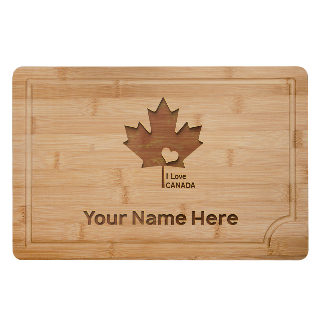 I Love Canada Custom Engraved Cutting Board buy at ThingsEngraved Canada