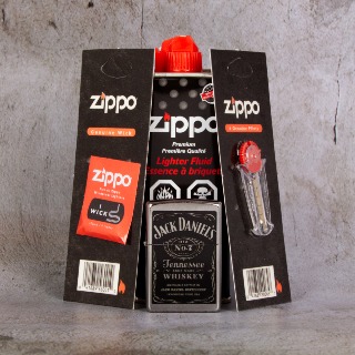 Jack Daniels Label Zippo Gift Set.