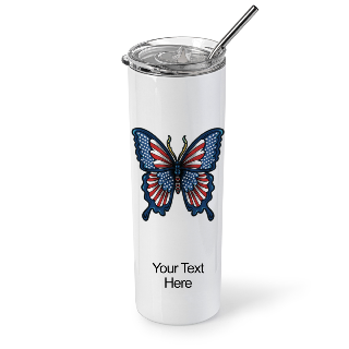Star Spangled Butterfly Tumbler buy at ThingsEngraved Canada
