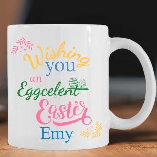 Eggcelent Easter Custom Name Ceramic Mug 11oz