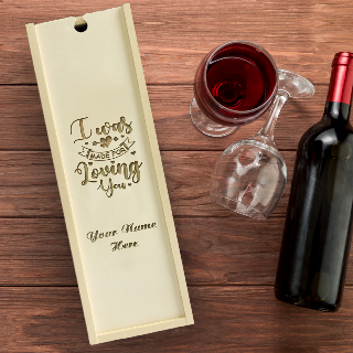 Made for Loving You Custom Engraved Wine Box buy at ThingsEngraved Canada