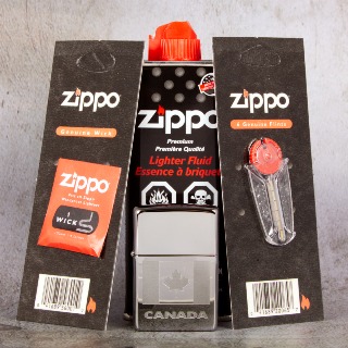 Canada Flag Zippo Gift Set. buy at ThingsEngraved Canada