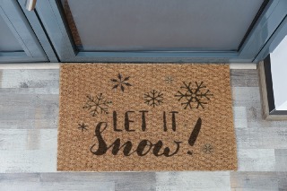 Let It Snow Door Mat 80cm x 50 cm buy at ThingsEngraved Canada