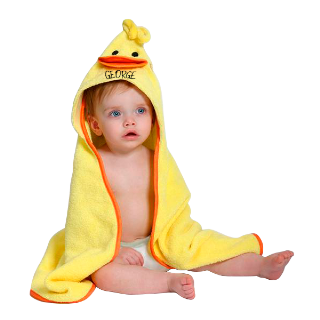 Customizable Duck Hooded Baby Towel