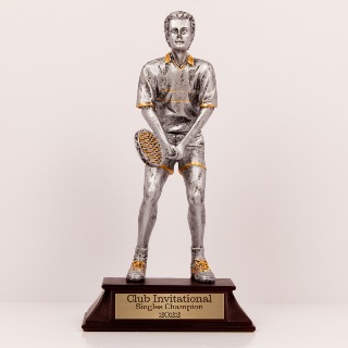 Men's Tennis Trophy with Custom Engraving
