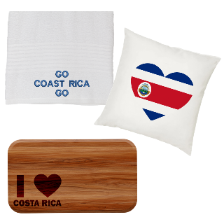 Go Costa Rica Go Towel, Pillow, and Cutting Board Set buy at ThingsEngraved Canada