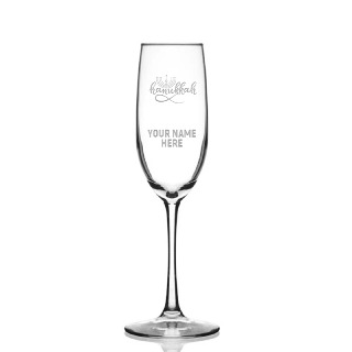 Hanukkah Champagne Glass - 8oz buy at ThingsEngraved Canada