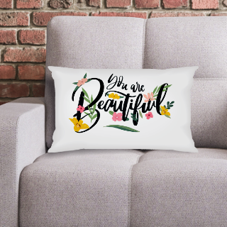 You Are Beautiful Pillow with Custom Name buy at ThingsEngraved Canada