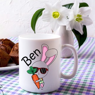 Easter Bunny Ceramic Mug 15 oz 3