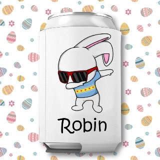 Cool Bunny Easter Can Cooler 2 buy at ThingsEngraved Canada